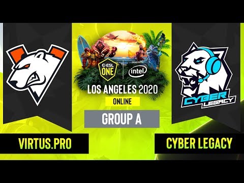 Dota2 - Virtus.pro vs. Cyber Legacy  - Game 2 - Group A - EU/CIS - ESL One Los Angeles