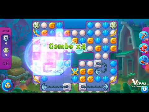 Fishdom. 8260 super hard level no boosters and diamonds - 13 moves