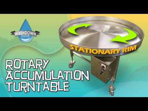 Stainless Steel Rotary Accumulation Turntable with Stationary Rim