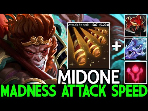 MIDONE [Monkey King] Madness Attack Speed Overpower Build Dota 2