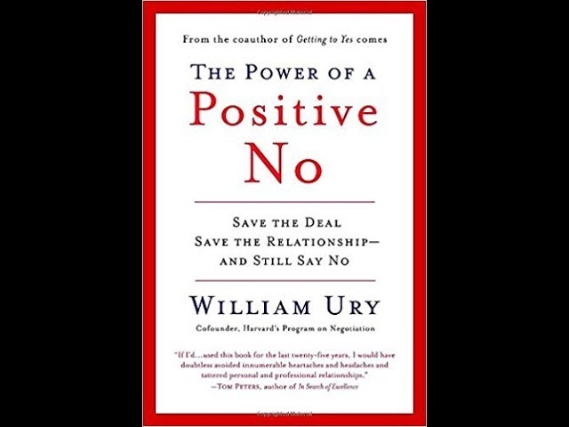 Vídeo relacionado con The Power of A Positive No: The life-changing book from the internationally bestselling author of Getting to Yes