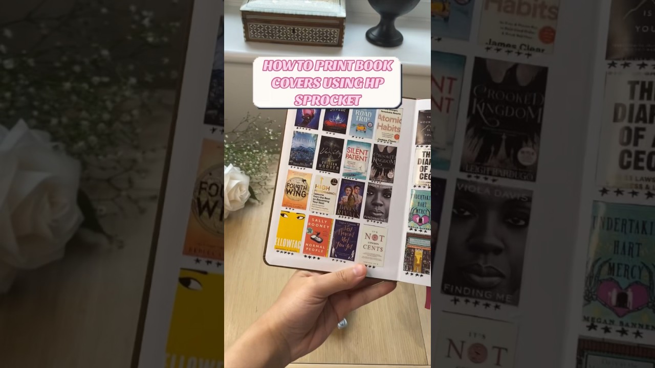 How to print book covers | hp sprocket review #bookjournal #bulletjournal #journal  #readingjournal