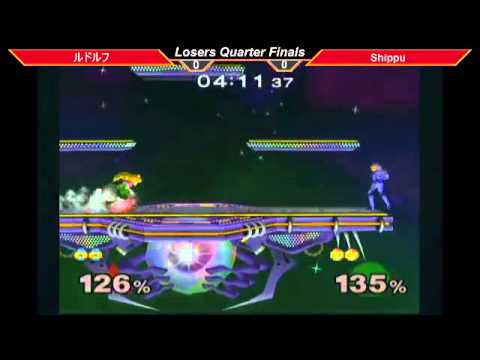 MasterHand 4 LosersQuarterFinals Rudolph(Sheik) vs Shippu(Peach)