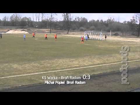 KS Warka :  Broń Radom 99 0 : 3   Michał   Popiel na 3:0