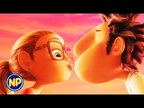 Cloudy With a Chance of Meatballs | Flint & Sam Almost Kiss