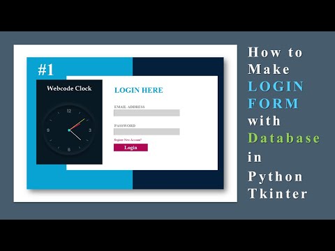 How To Make Login Form With Database In Python Tkinter Part 1 Python Database