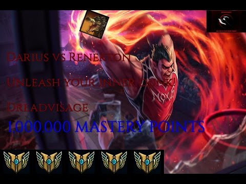 Darius vs Renekton [7.1] -- Top Gameplay -- 1,000,000 MASTERY POINTS -- Dreadvisage --