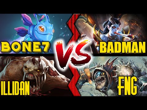 7500+ MMR bOne7 & ILLIDAN Vs BADMAN & Fng Rated HARDCORE GAME