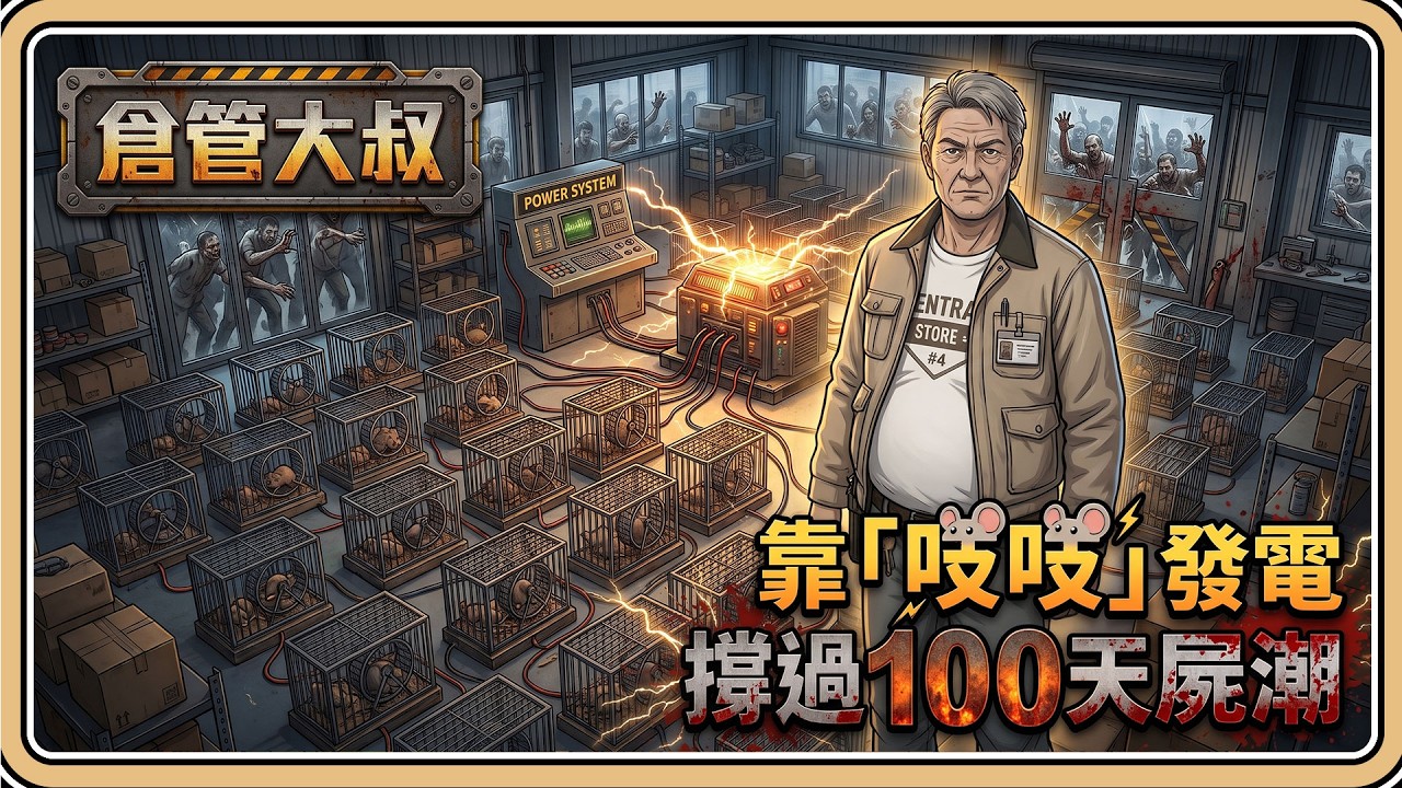 倉管大叔靠吱吱發電⚡️獨自撐過100天屍潮！將倉庫打造成無敵要塞｜輪迴型末日生存遊戲#5 (中文字幕)
