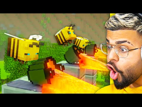The Most INTENSE Minecraft Battle Animation.. (Bees Fight)