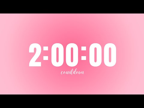 2 Hour Pastel Pink Study Timer | Soft Aesthetic | No Music Focus Timer