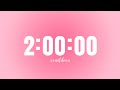 2 Hour Pastel Pink Study Timer Soft Aesthetic No Music Focus Timer