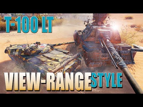 T-100 LT: VIEW RANGE PLAY STYLE - World of Tanks