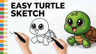 How to Draw a Turtle | Coloring and Sketching