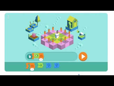 [Only 4 Blocks on Level 6, World shortest solution] Google 50 years of kids programming language