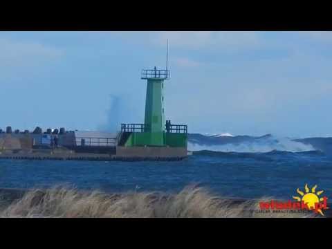 WladekTV - Falochron portowy podczas sztormu