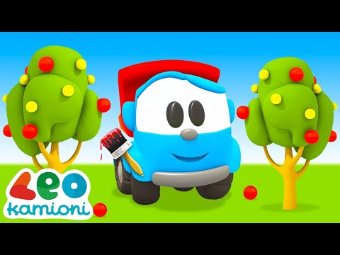 Video edukative për fëmijë. Mësoni ngjyrat me Leo Kamionin. Makina për fëmijë dhe kamionë për fëmijë