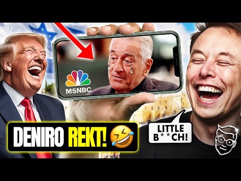 Robert De Niro Has PSYCHOTIC MELTDOWN Crying Anti-Trump Rant on LIVE-TV | Elon Musk NUKES Him 🤣