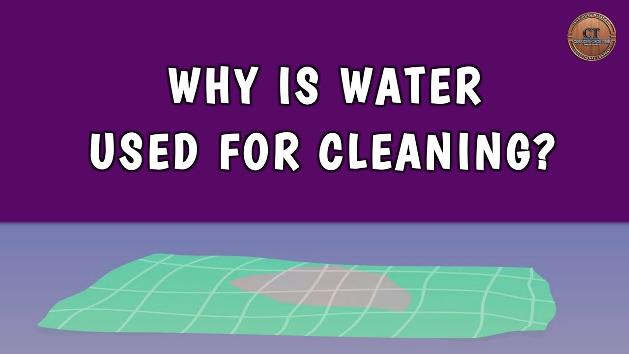 Why Is Water Used For Cleaning? | One Minute Bites | Creative-Tech Tube | #Education