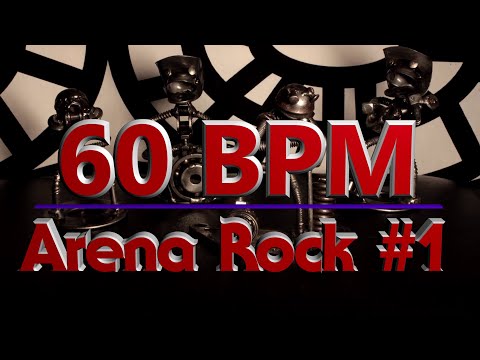 60 BPM - Arena Rock #1 - 4/4 Drum Beat - Drum Track