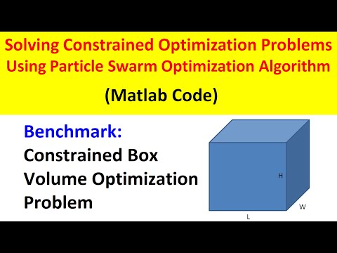 Solving Constrained Optimization Problems Using Particle Swarm Optimization Algorithm Matlab Code
