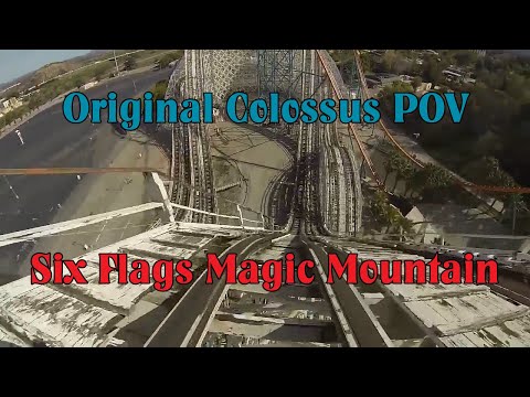 Colossus at Six Flags Magic Mountain Front Seat POV