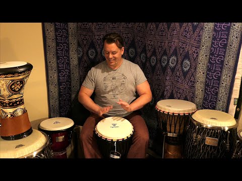 Tycoon 12" Hand-Carved African Djembe - T2 Finish image 2