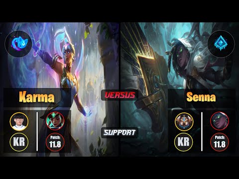 Hoit KARMA (Support) [Summon Aery] VS SENNA - Challenger KR Patch 11.8