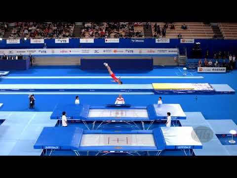 USHAKOV Dmitrii (RUS) M - 2019 Trampoline Worlds, Tokyo (JPN) - Qualification Trampoline R2