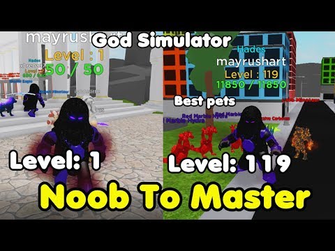 Noob To Master! Level 100! Unlocked All Areas & All Abilities! - God Simulator