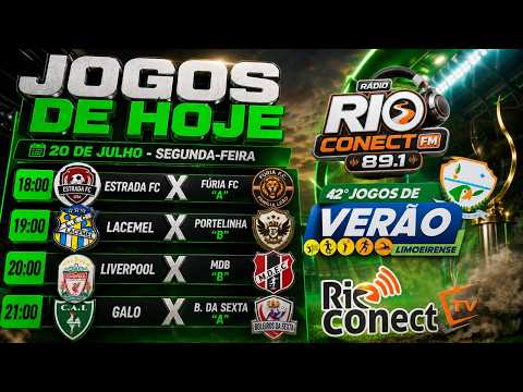 🔴Ao Vivo🔴 42° Jogos de Verão Limoeirense | Fase Grupo | Rio conect TV