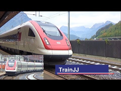 SBB ICN RABDe 500 | Bahnhof Schwyz - Gotthardbahn Switzerland | Swiss Intercity Trains