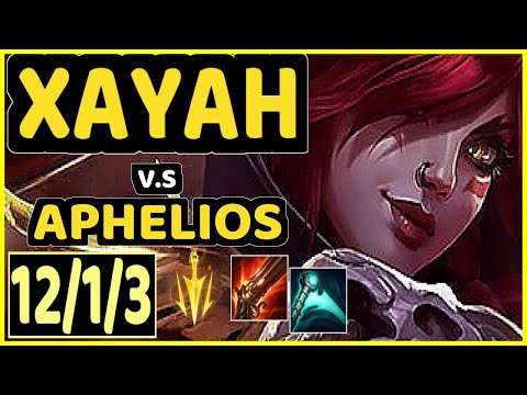 REKKLES (XAYAH) vs APHELIOS - 12/1/3 KDA BOTTOM ADC CHALLENGER GAMEPLAY - EUW