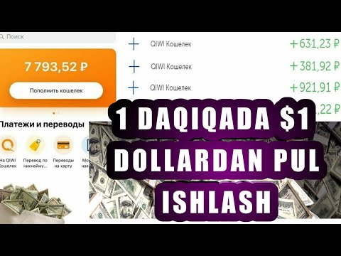 $ 1 dollar 1 DAQIQADA ishlash  TELEFONDA pul topish 2021 /  Internetda pul ishlash