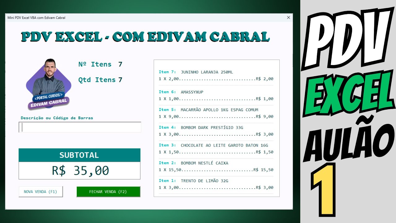 PDV Excel Aulão 1