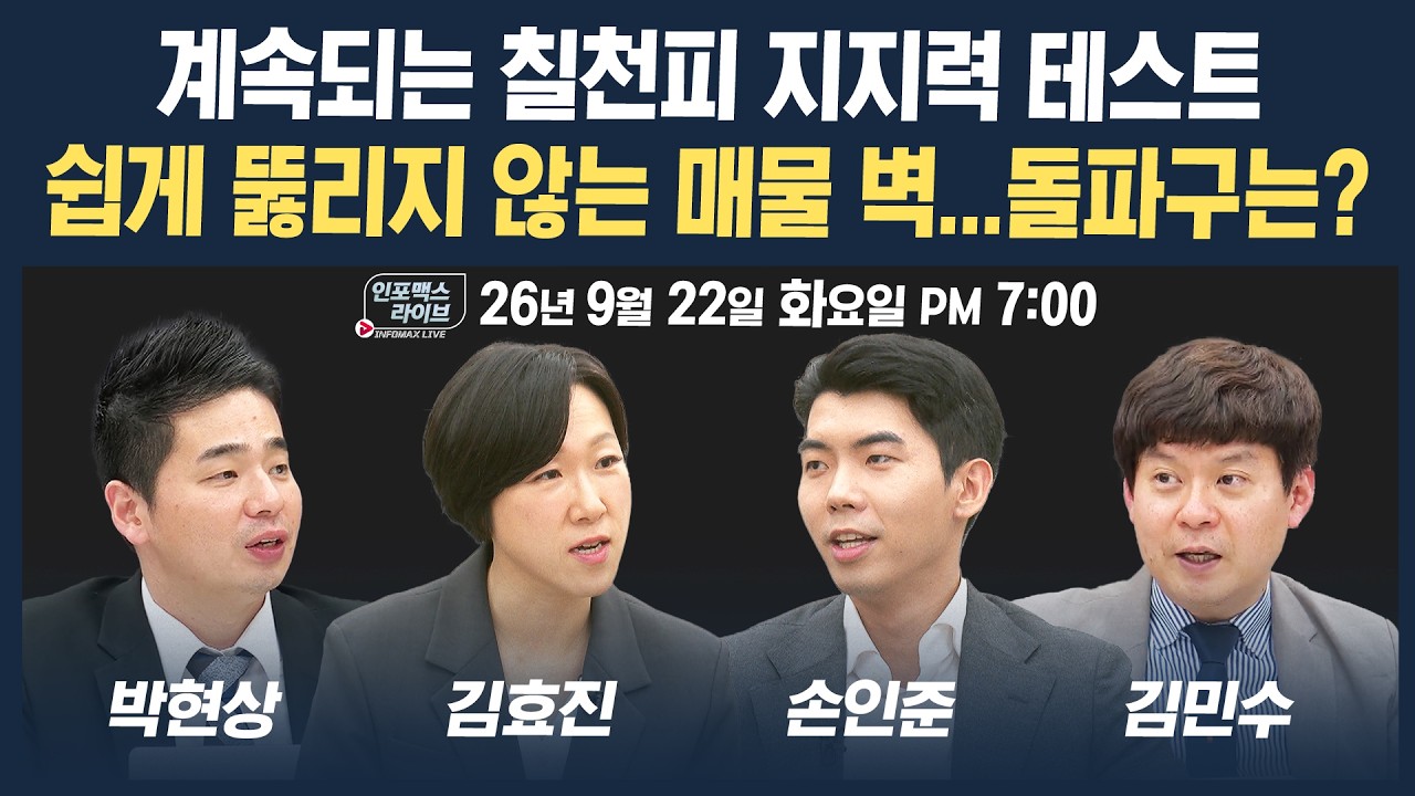 🔴[19시 생방송] 장초반 분위기 좋았는데...쉽게 뚫리지 않은 7천의 매물 돌파구는? | 인포맥스라이브 260922