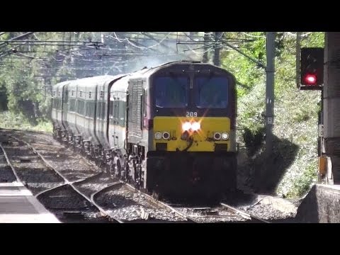 NIR Class 201 (209) + Enterprise passing through Malahide station
