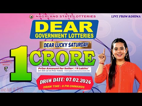 LOTTERY LIVE DEAR 8 PM 07.02.2026 NAGALAND STATE LOTTERY LIVE DRAW LOTTERY SAMBAD LIVE FROM KOHIMA