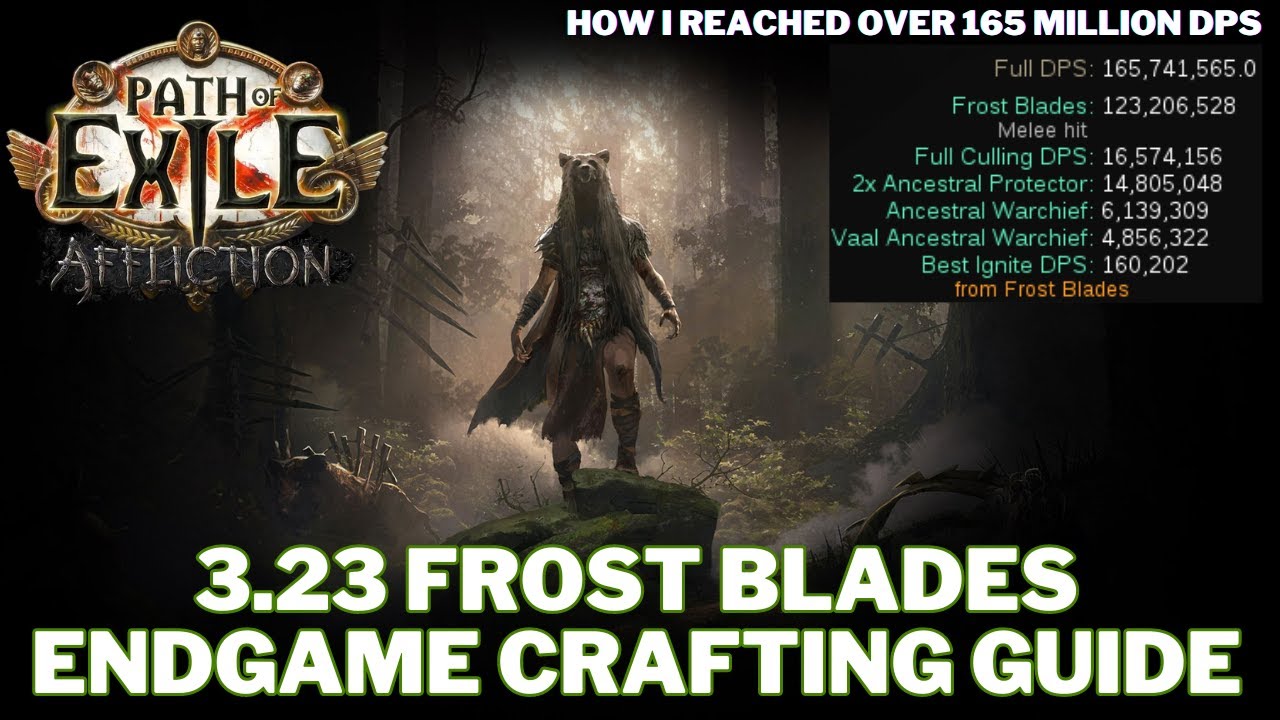 Path of Exile 165 Million DPS Frost Blades Crafting Guide