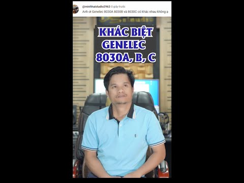 KHÁC BIỆT GIỮA GENELEC 8030A 8030B VÀ 8030C - NISSIAUDIO
