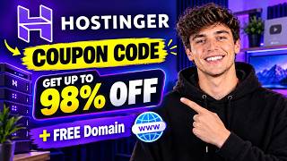 Hostinger Coupon Code (2026) | Get Up to 98% OFF + FREE Domain 🔥