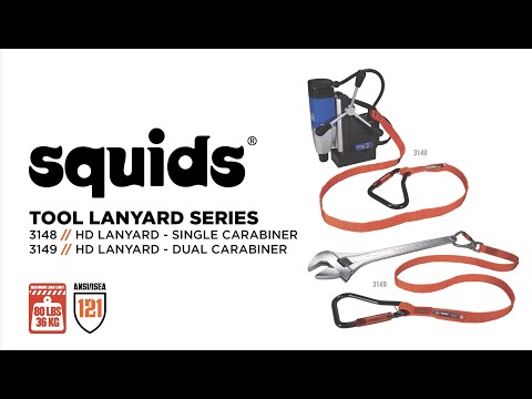 Squids® 3148 & 3149 Tool Lanyards Are Rated to an 80lb Capacity for Tethering Extra Heavy Tools