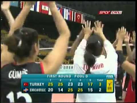 TURKEY   Dominican Republic   the last frame of the match