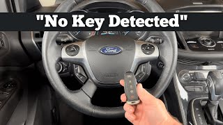 How To Start A 2013 - 2019 Ford Escape With No Key Detected - Dead KeyFree Remote Key Fob Battery