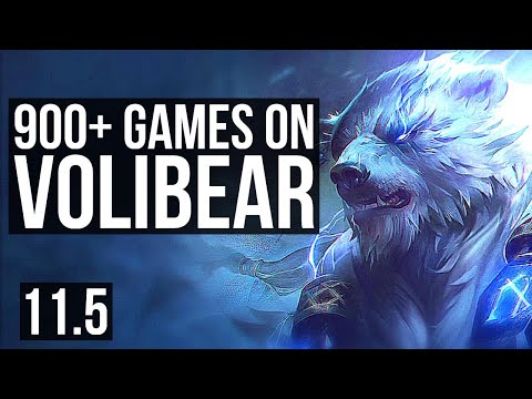 VOLIBEAR vs DARIUS (TOP) | 3/0/6, 900+ games, 900K mastery | KR Diamond | v11.5