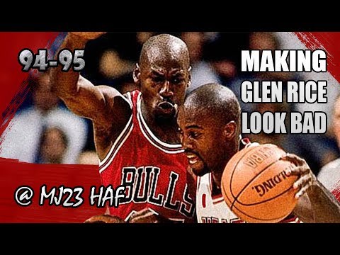 Michael Jordan Highlights vs Heat (1995.04.17) - 31pts, Making Glen Rice Look Bad!