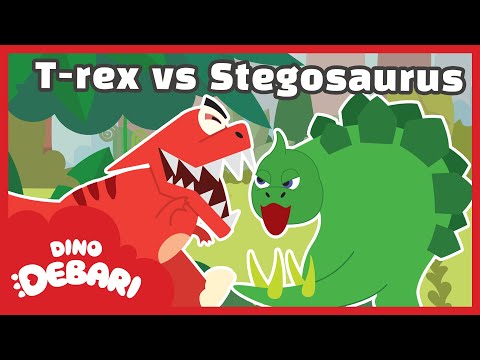 🎵 Stegosaurus! ‘The roof lizard!’ and have a walnut-sized brain | T-rex VS Stegosaurus | DebariTV