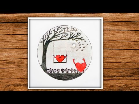 Pencil Drawing in a circle - step by step || Ashim Drawing Tips