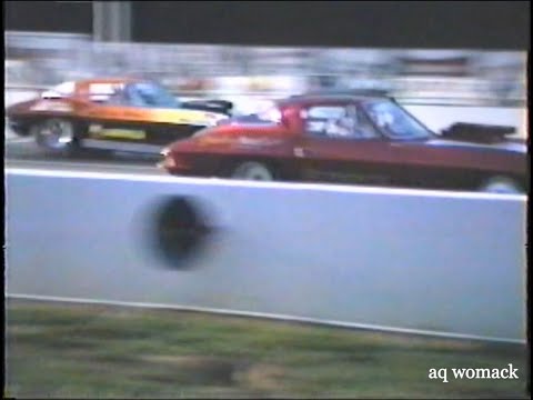 Strawberry Dixson vs Kenny Milton, 2 High Winding Modified Production Corvettes at Piedmont Dragway
