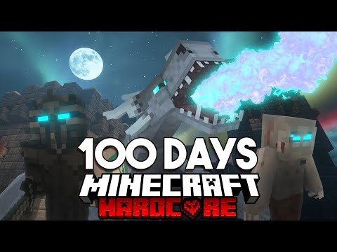100 DAYS in a WORLD OF DRAGONS in Minecraft Hardcore
